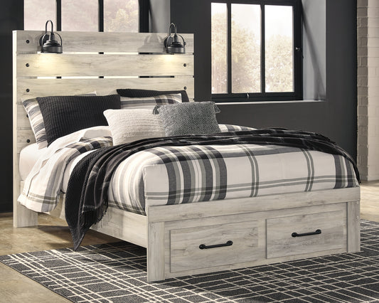 Cambeck  Panel Bed With 2 Storage Drawers