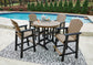 Fairen Trail Outdoor Bar Table and 4 Barstools