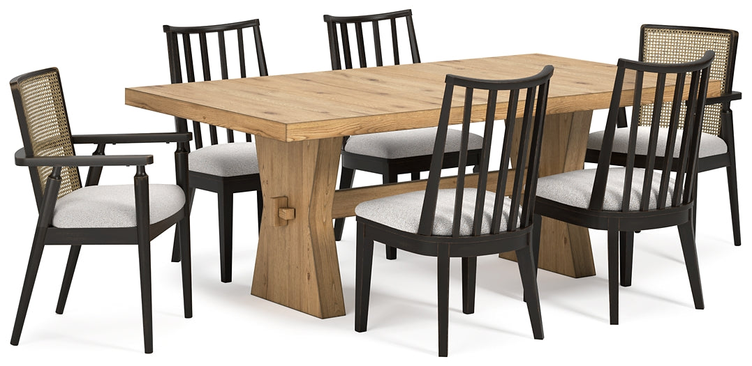 Galliden Dining Table and 6 Chairs with Storage