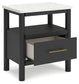 Cadmori Queen Upholstered Bed with Mirrored Dresser, Chest and Nightstand