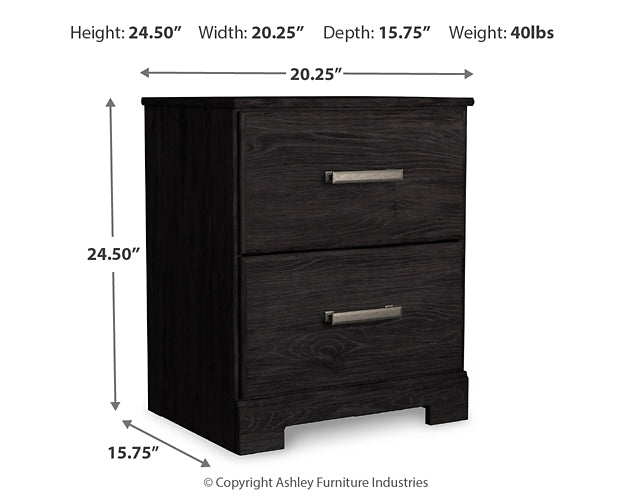 Belachime Two Drawer Night Stand