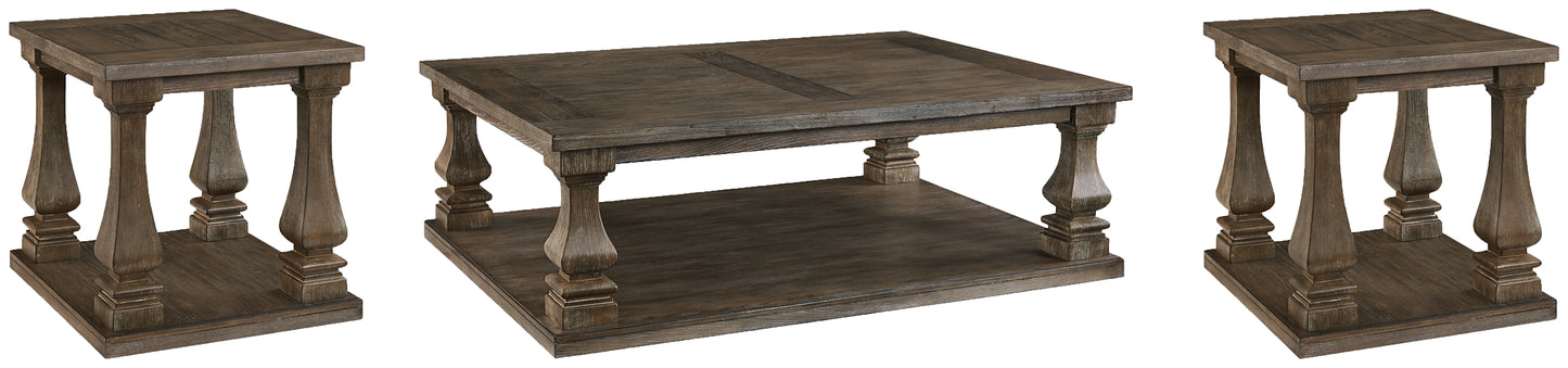 Johnelle Coffee Table with 2 End Tables